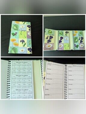 Y2K 2000s 2002 Compact Organizer/Day Planner Address Book Notes Floral Magnet